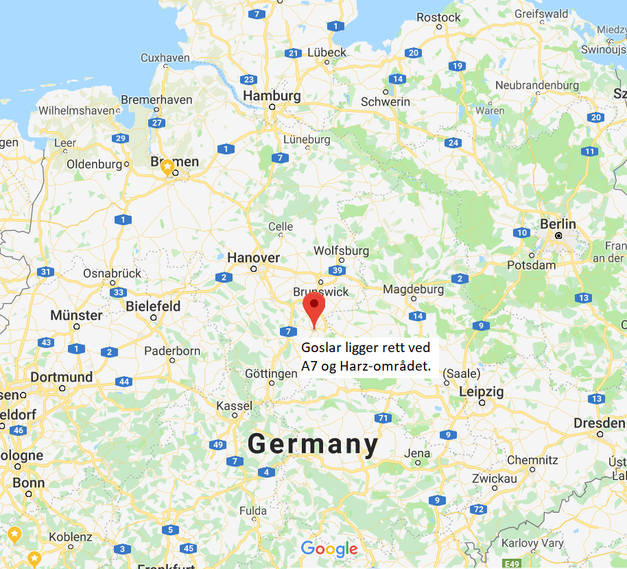Her finner du Goslar - nesten midt i Tyskland
